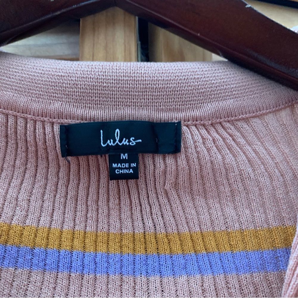 Lulu’s Striped Bodysuit Size Medium - Picture 2 of 5